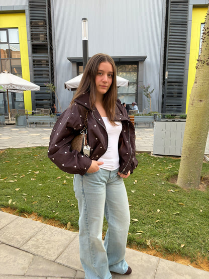 Polka Dots Brown Jacket