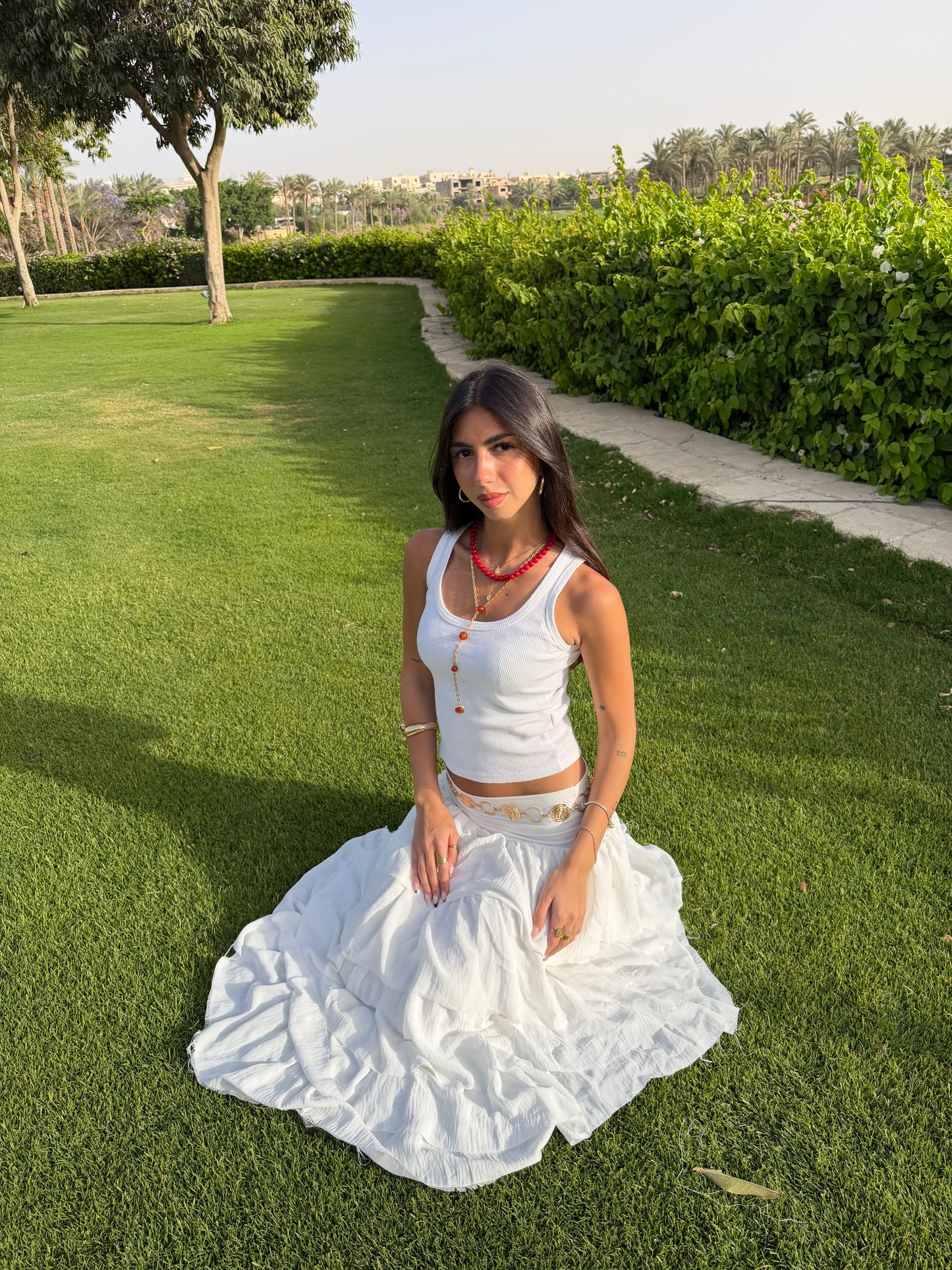 Ruffle Maxi Skirt