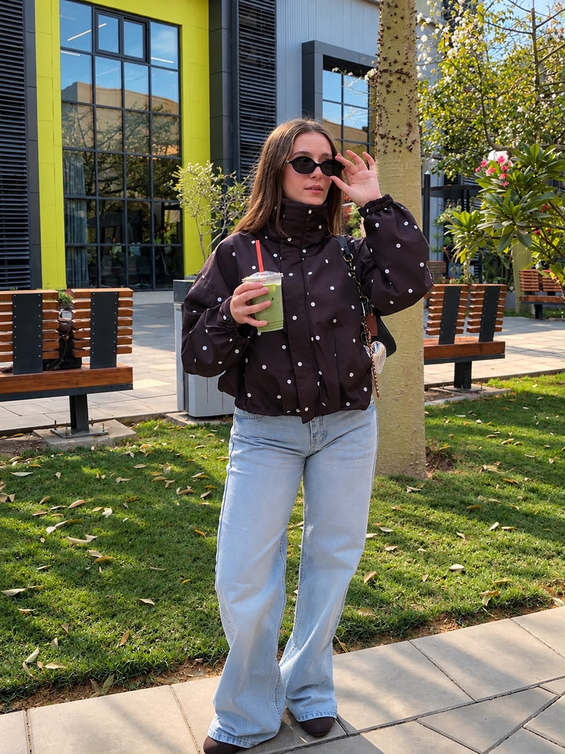 Polka Dots Brown Jacket