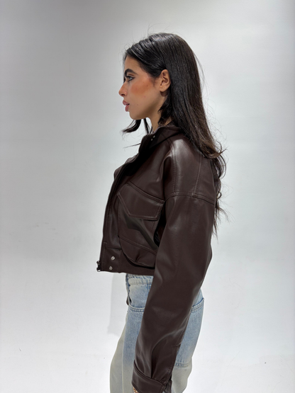 The signature Brown-Leather Jacket