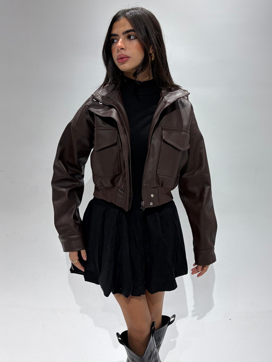 The signature Brown-Leather Jacket