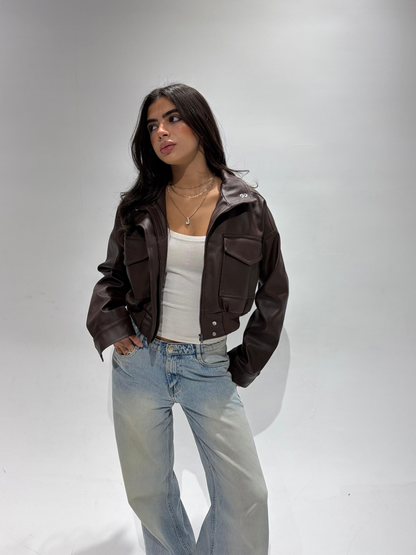 The signature Brown-Leather Jacket