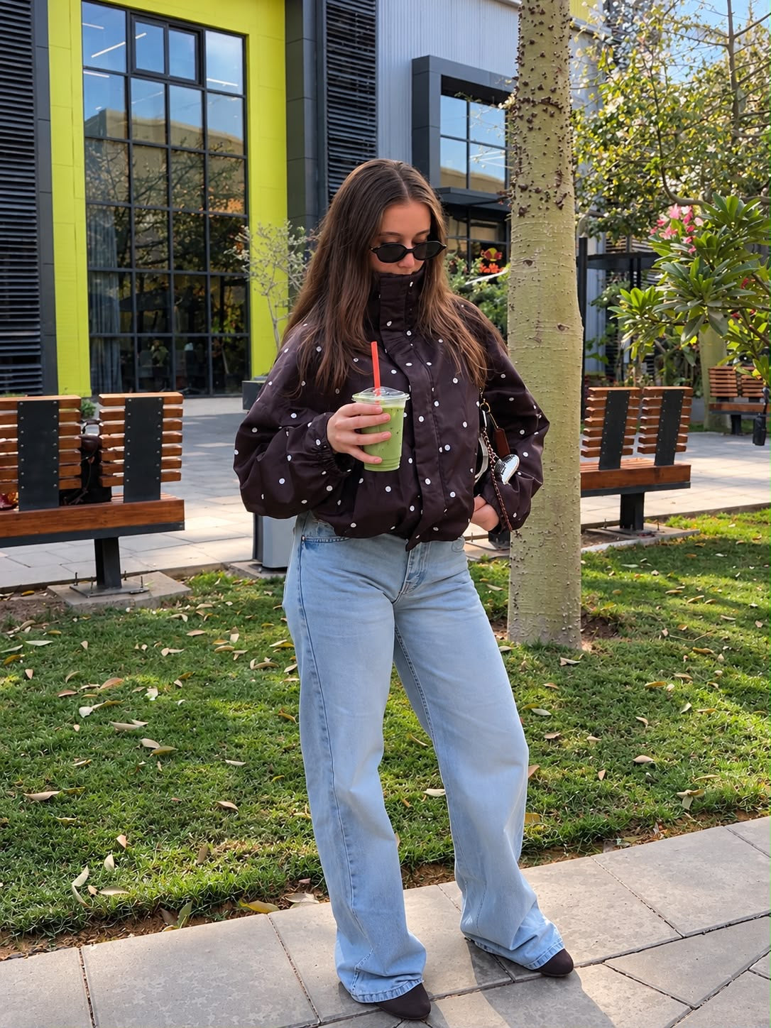 Polka Dots Brown Jacket