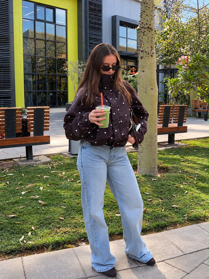 Polka Dots Brown Jacket
