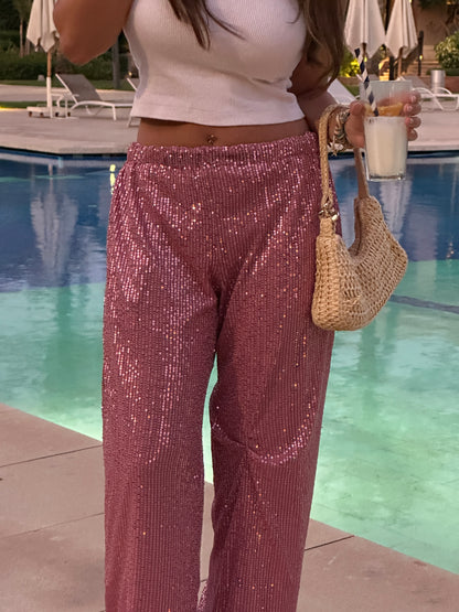 baby pink sparkle pants